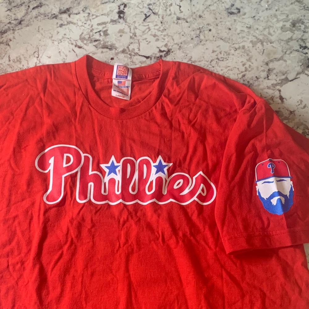 Phillies Red Short Sleeve Tee. New 2018 Philadelphia Phillies promo